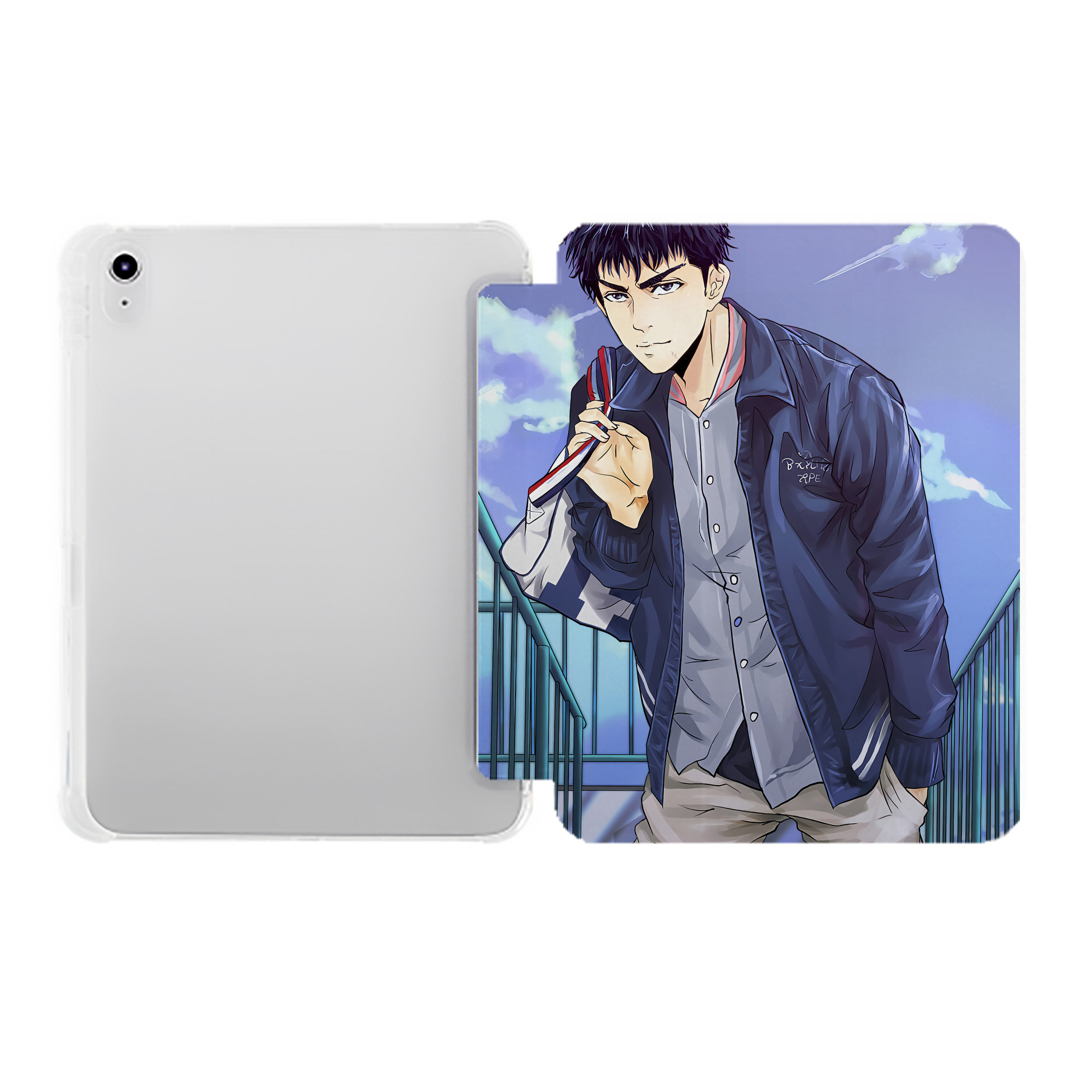 （画像用） SLAM DUNK／スラムダンク IPad ケース ペン収納付き 三つ折りスタンド PUレザー×シリコン 対応機種9.5/10.5/10.9インチ